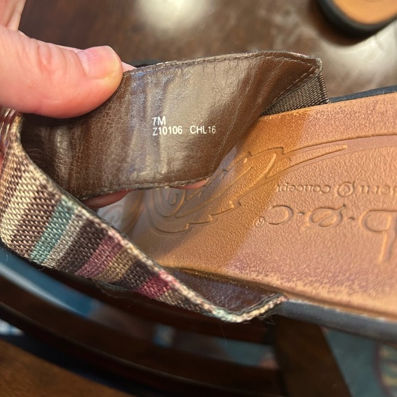 b.o.c. Brown Sandals with Striped Fabric Straps - Picture 4 of 4